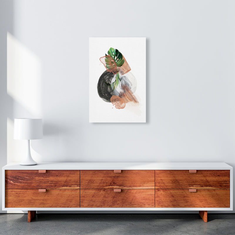 Round Exotic Abstract  Art Print by Pixy Paper A2 Canvas