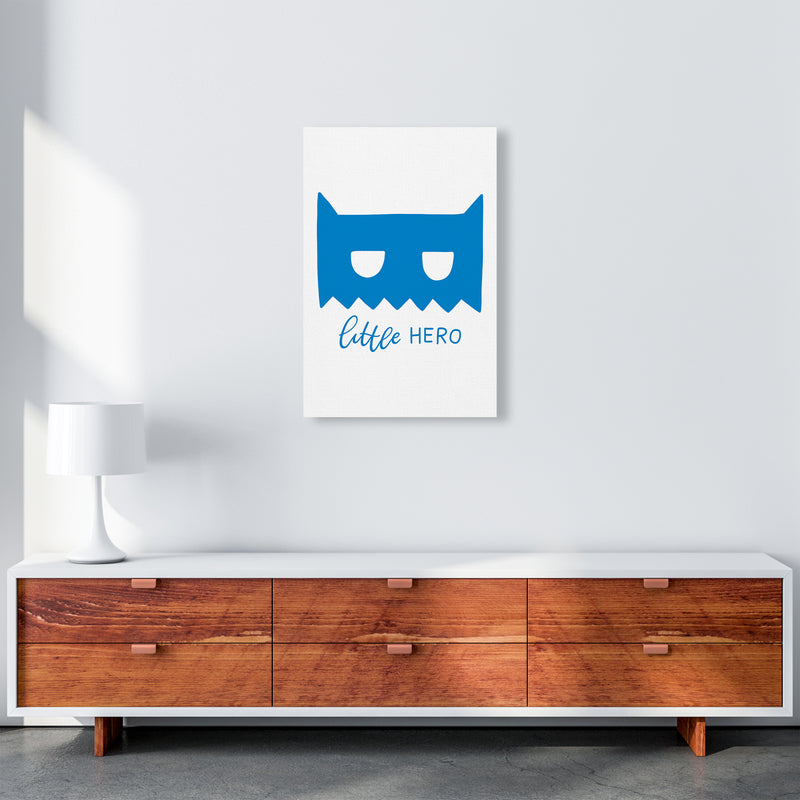 Little Hero Mask Blue Super Scandi  Art Print by Pixy Paper A2 Canvas