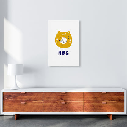 Fox Hug Navy Super Scandi  Art Print by Pixy Paper A2 Canvas