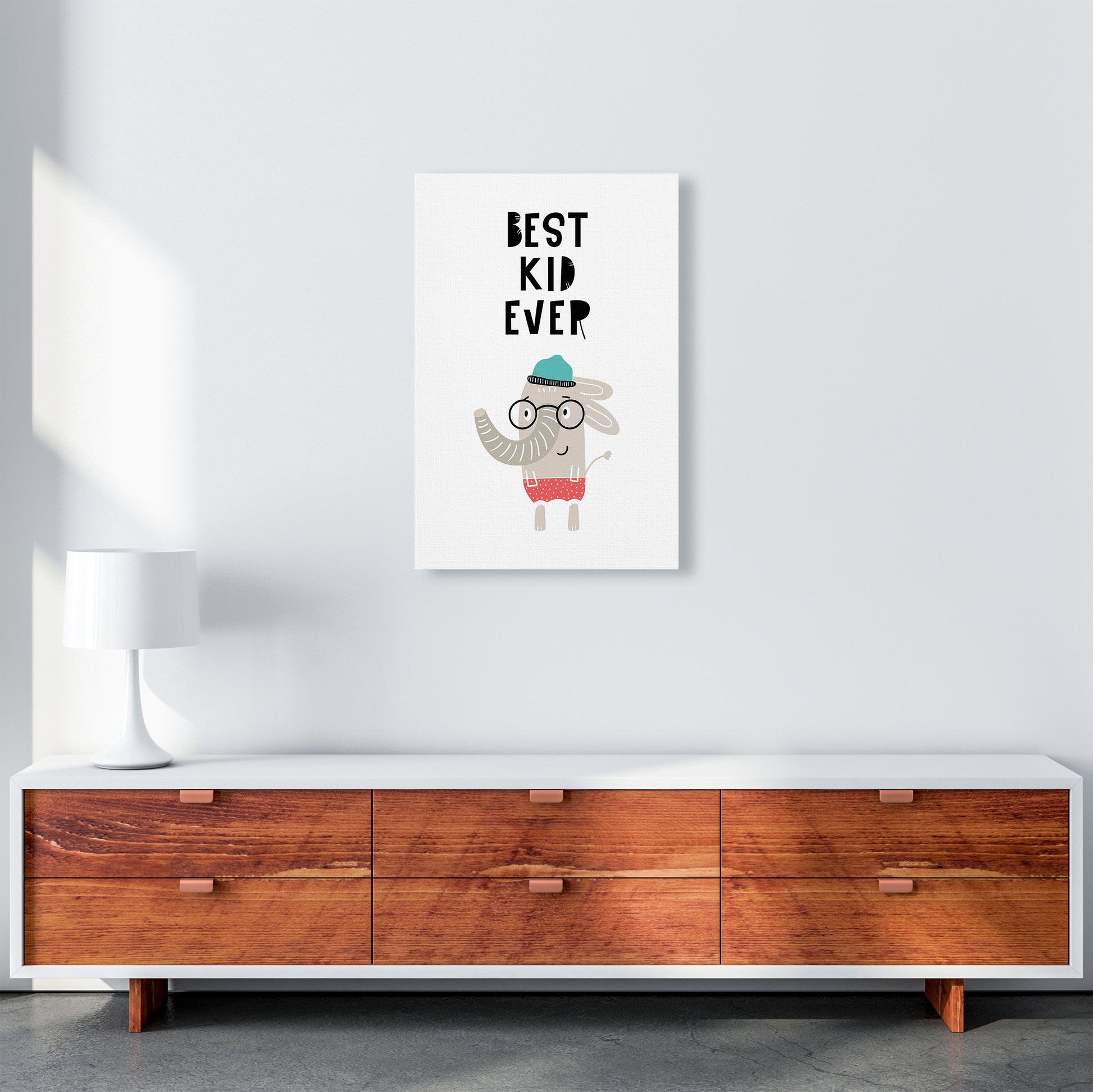 Best Kid Ever Animal Pop  Art Print by Pixy Paper A2 Canvas