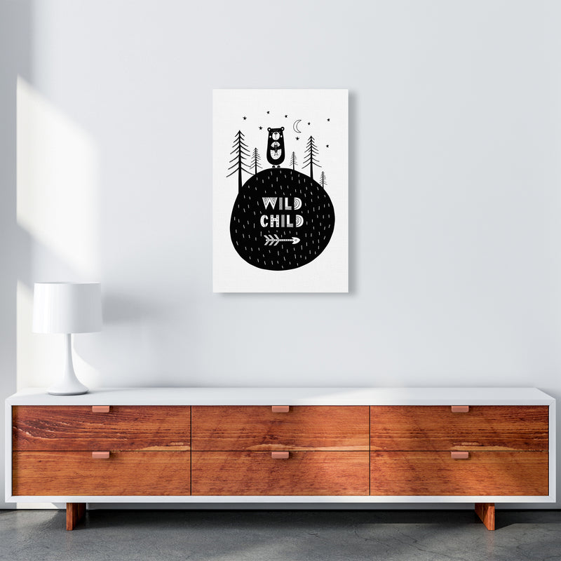 Wild Child Forest Bear  Art Print by Pixy Paper A2 Canvas