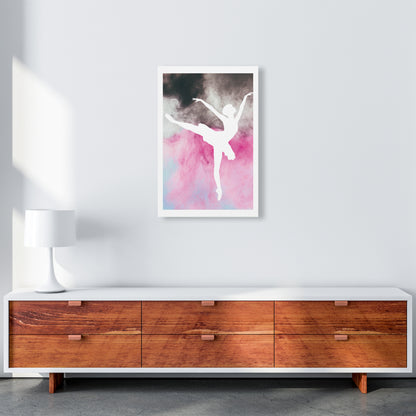 Ballerina Watercolour  Art Print by Pixy Paper A2 Canvas