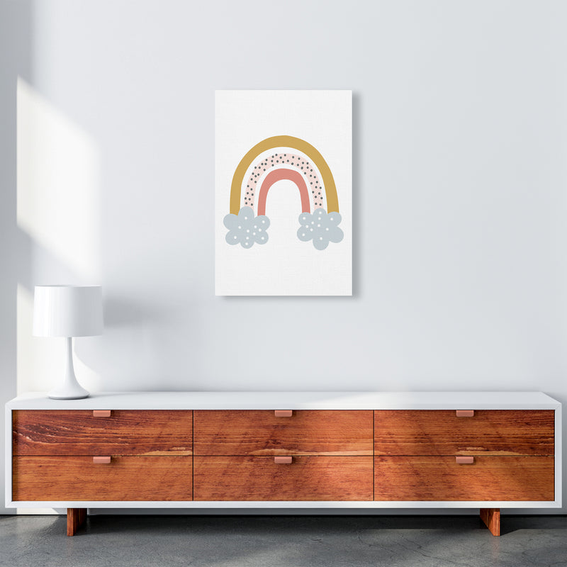 Rainbow With Clouds  Art Print by Pixy Paper A2 Canvas