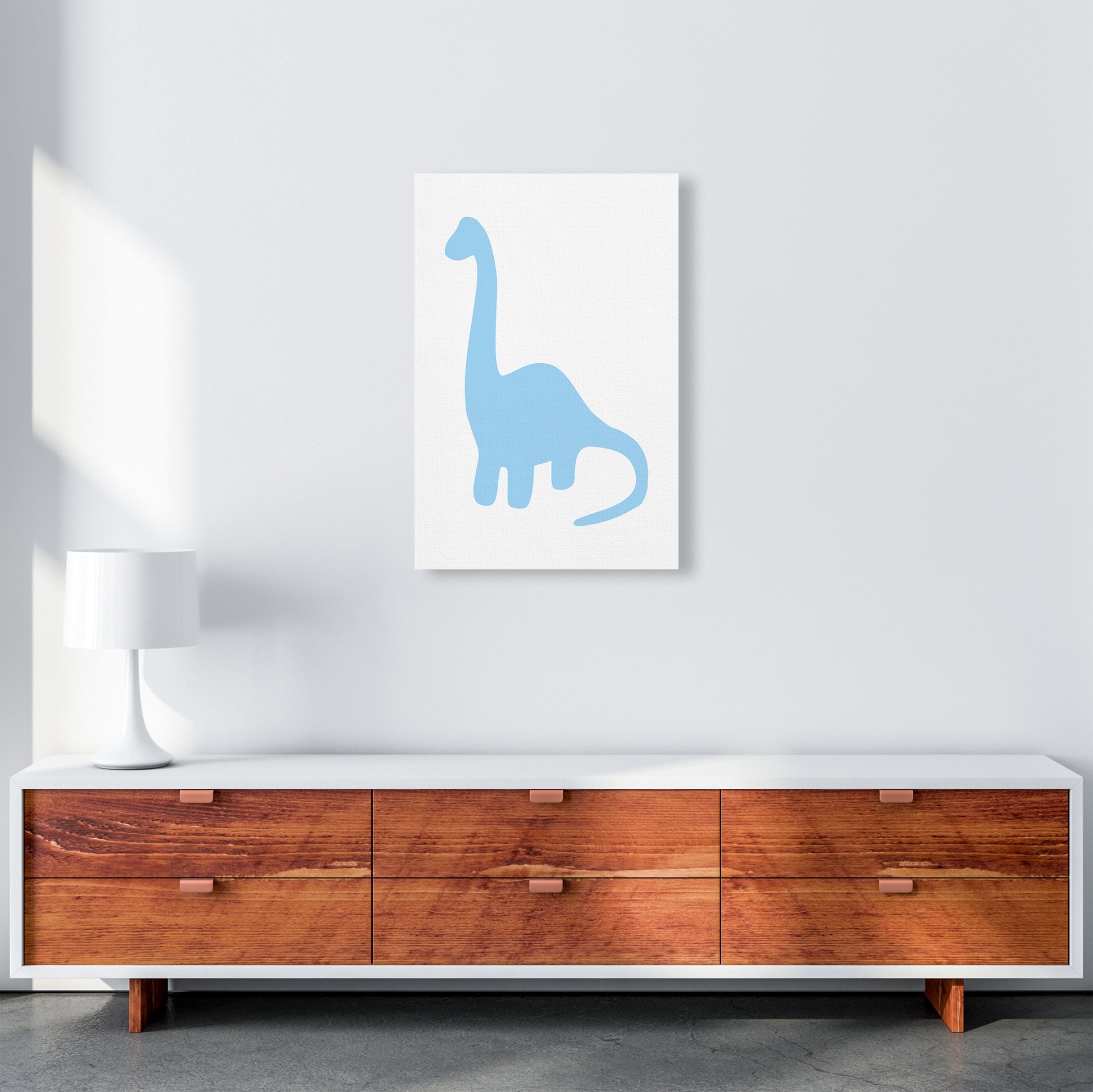 Brach Light Blue  Art Print by Pixy Paper A2 Canvas