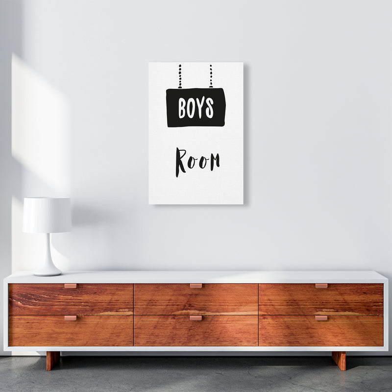 Boys Room Black  Art Print by Pixy Paper A2 Canvas