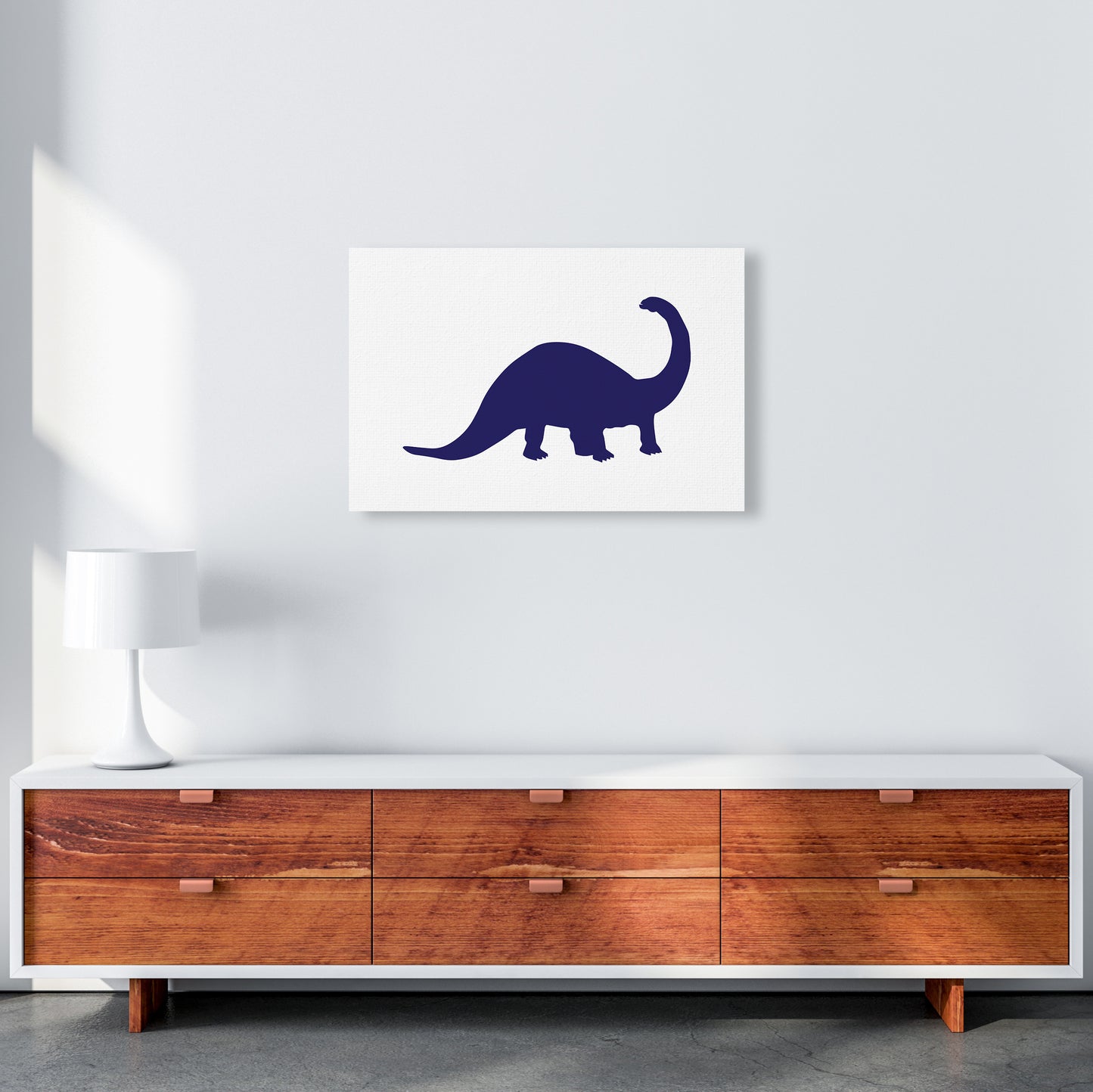 Sauro Navy  Art Print by Pixy Paper A2 Canvas