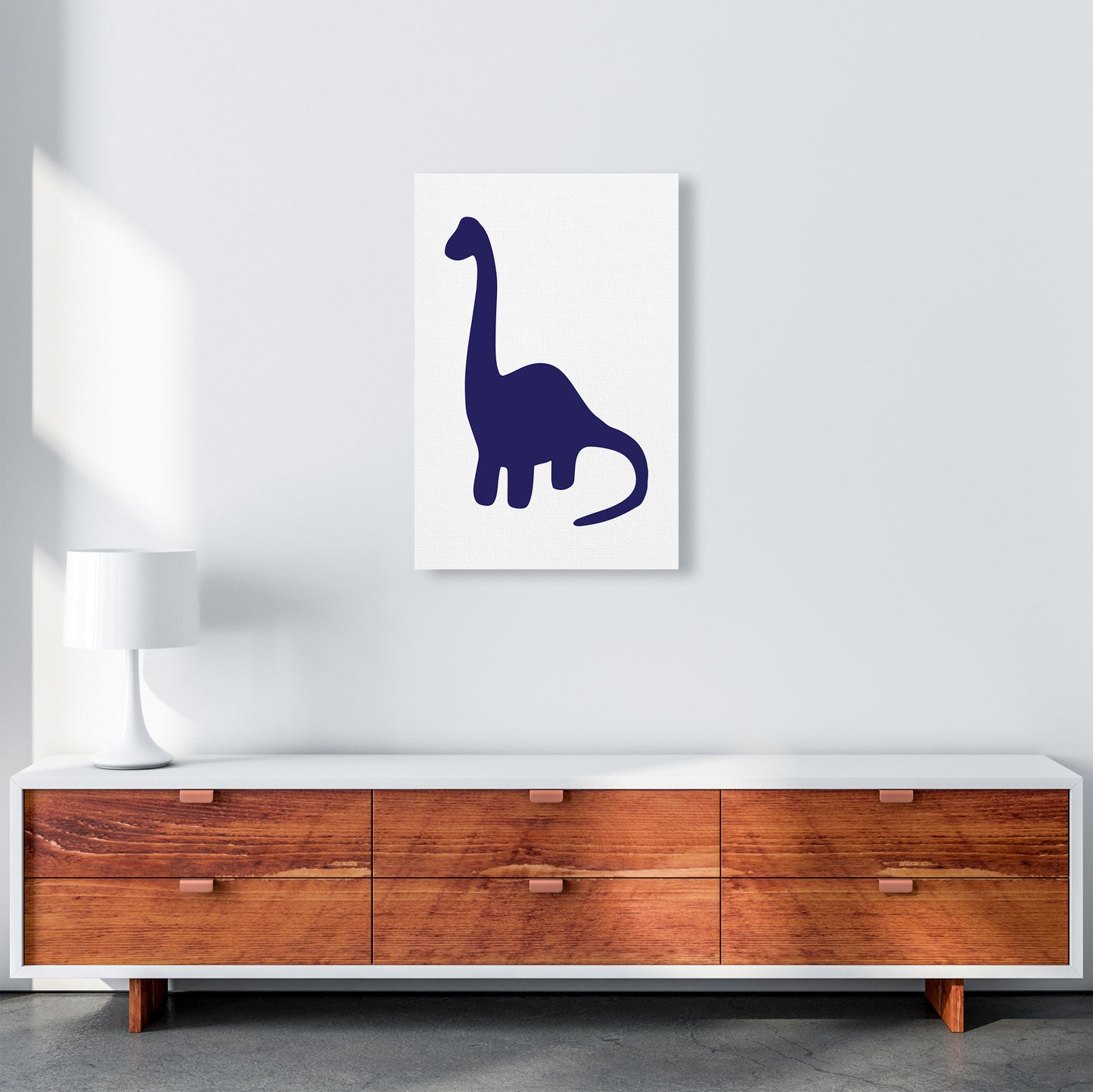 Brach Navy  Art Print by Pixy Paper A2 Canvas