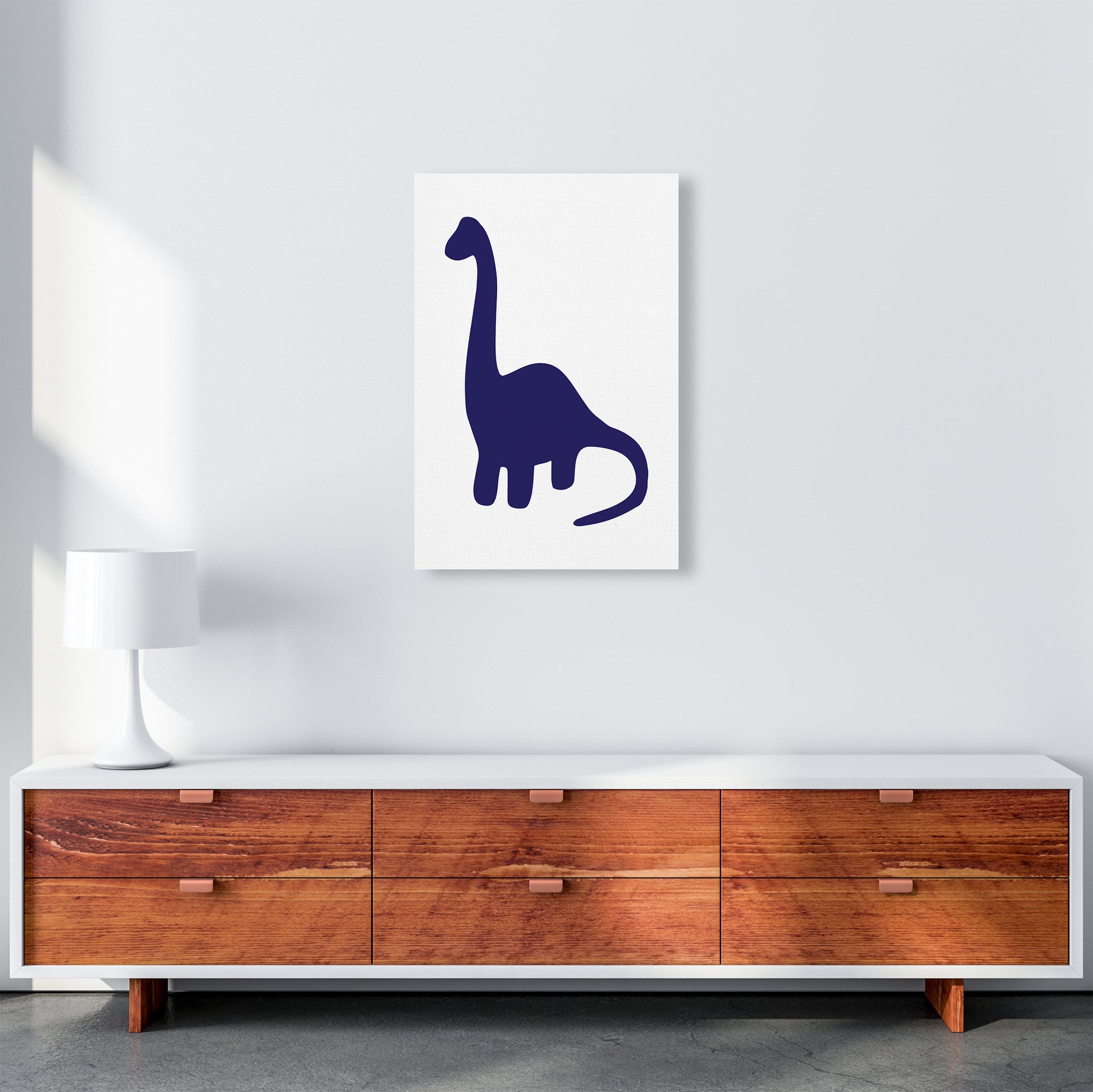 Brach Navy  Art Print by Pixy Paper A2 Canvas