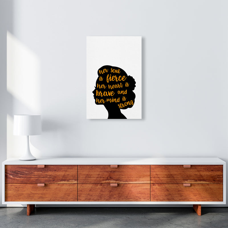Her Soul Is Fierce Orange  Art Print by Pixy Paper A2 Canvas