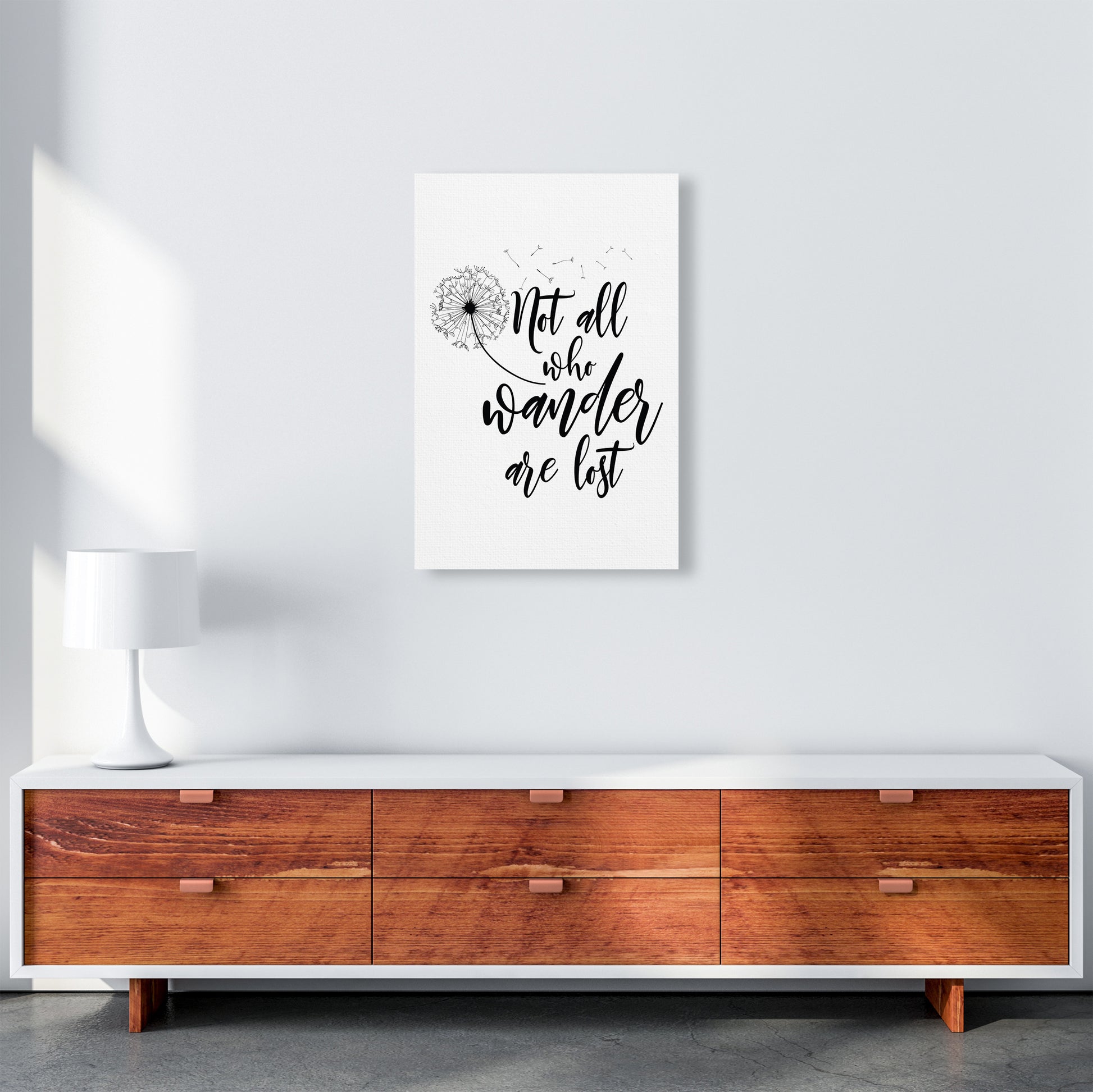 Not All Who Wander  Art Print by Pixy Paper A2 Canvas