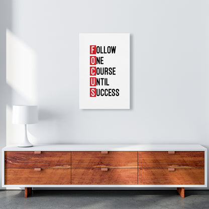 Focus Red  Art Print by Pixy Paper A2 Canvas
