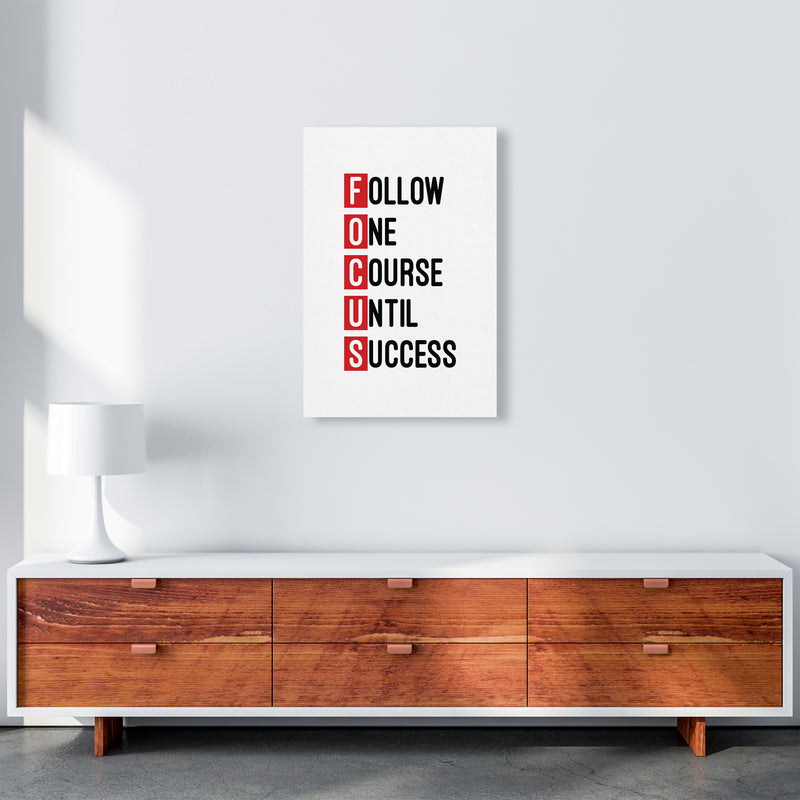 Focus Red  Art Print by Pixy Paper A2 Canvas