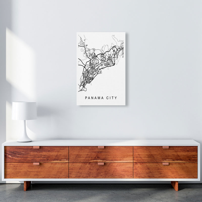Panama Map Art Print by Pixy Paper A2 Canvas