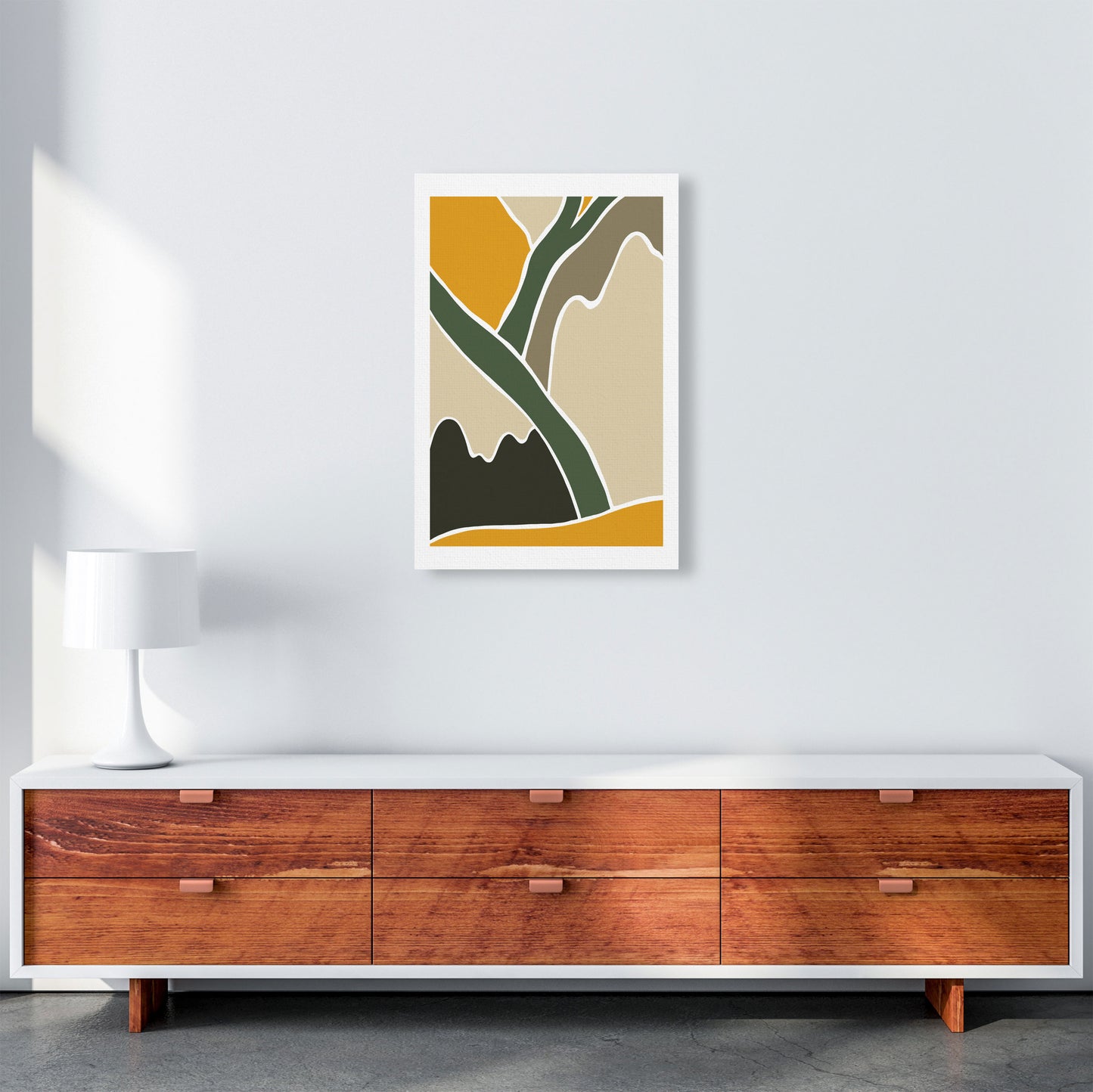 Wild Collection Mountains Abstract Art Print by Pixy Paper A2 Canvas