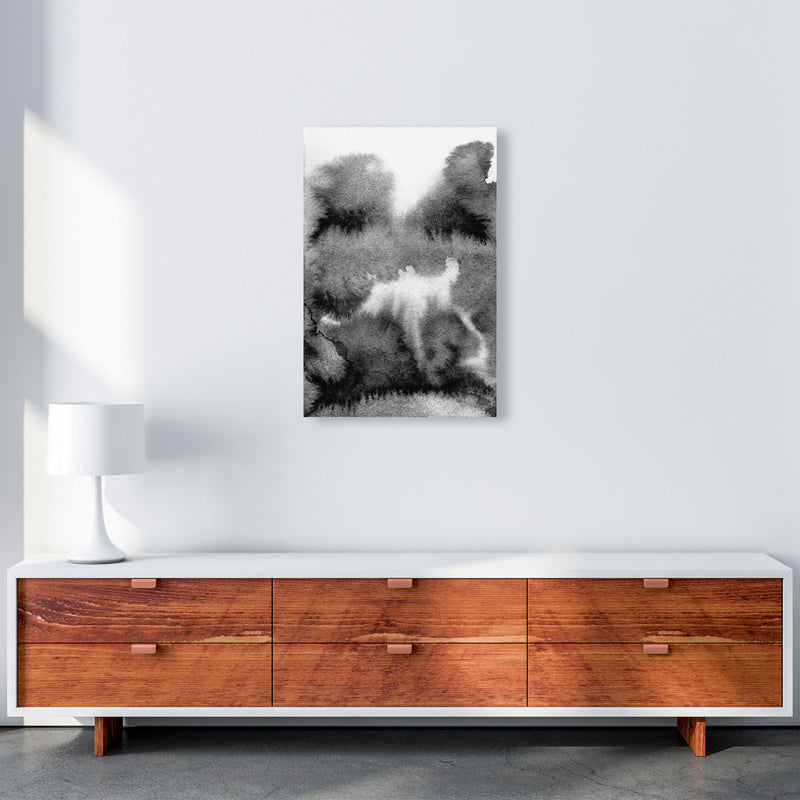 Majestic Monochrome Watercolour 17 Art Print by Pixy Paper A2 Canvas