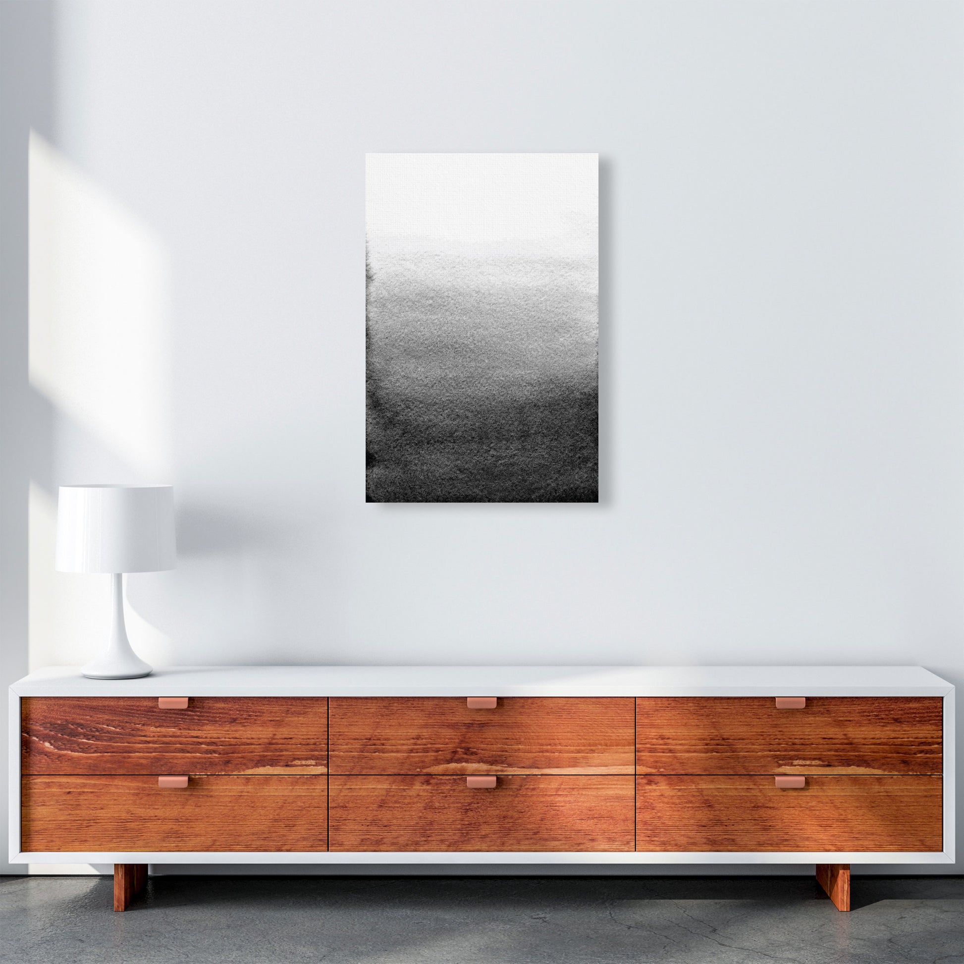 Majestic Monochrome Watercolour 13 Art Print by Pixy Paper A2 Canvas