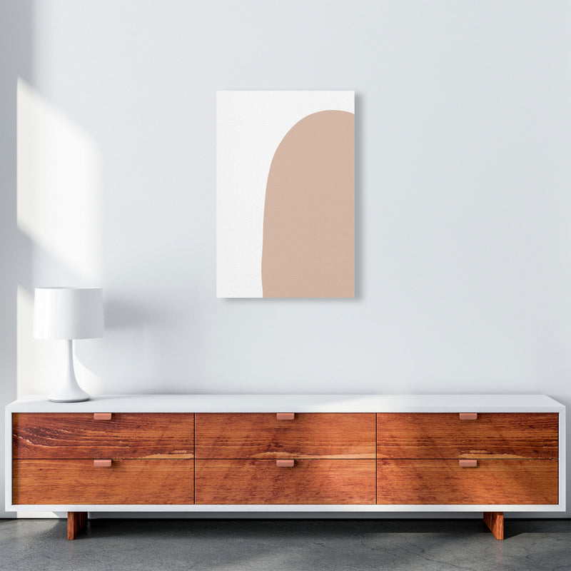 Inspired Pink Abstract Shape Art Print by Pixy Paper A2 Canvas
