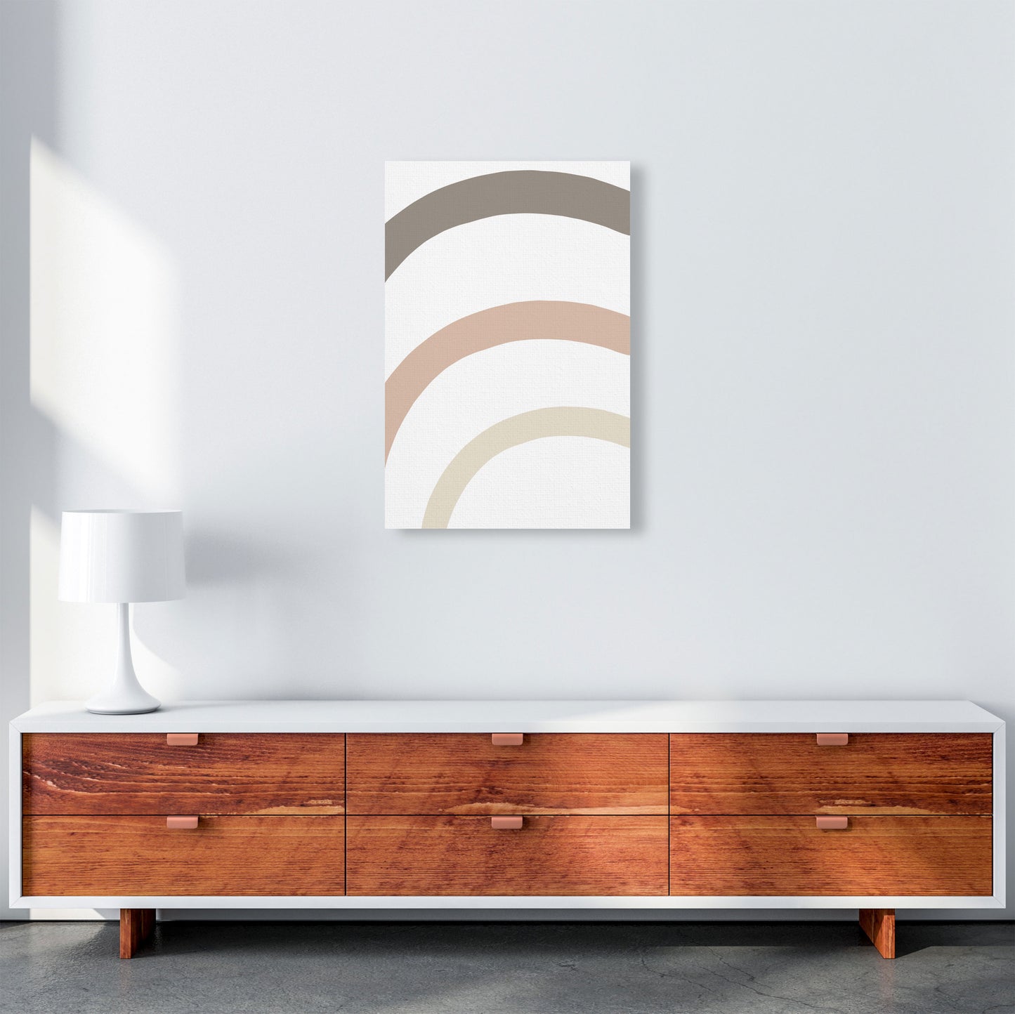 Inspired Rainbow Stripes Art Print by Pixy Paper A2 Canvas