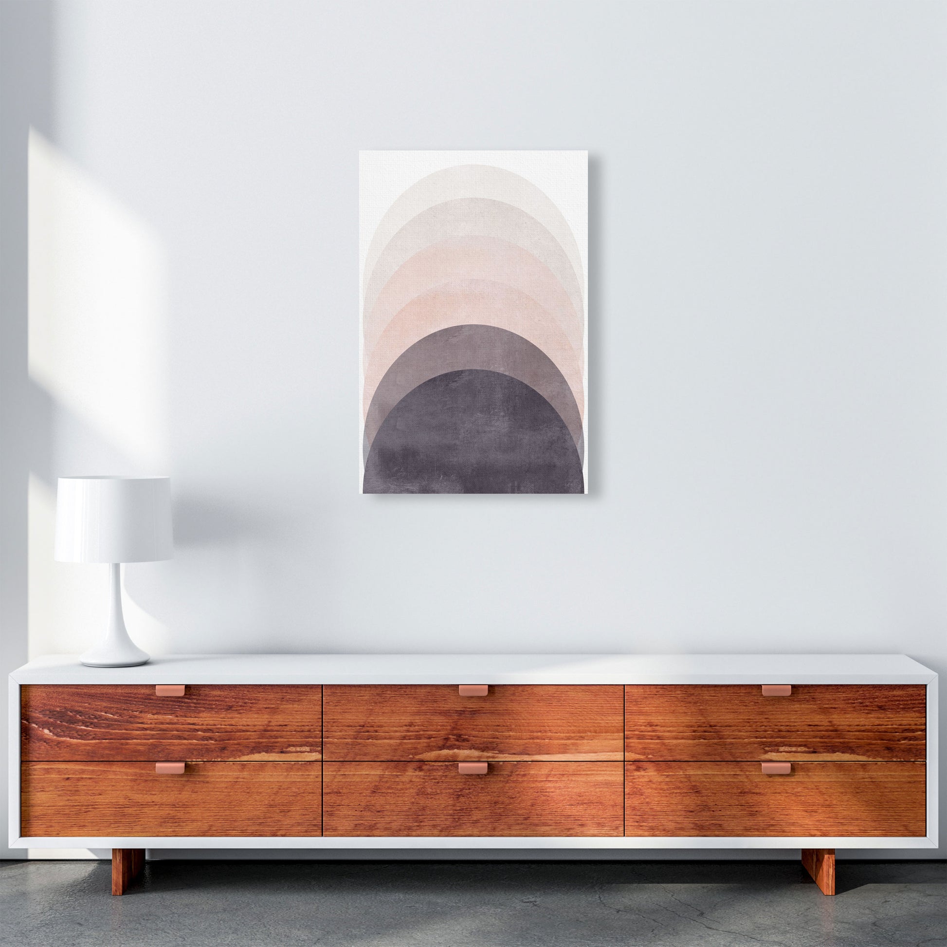 Gradient Sun rising cotton pink Art Print by Pixy Paper A2 Canvas