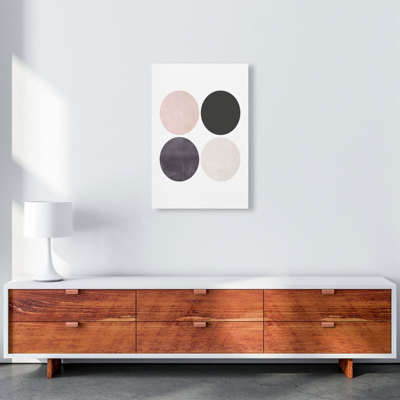 Circles pink cotton Art Print by Pixy Paper A2 Canvas