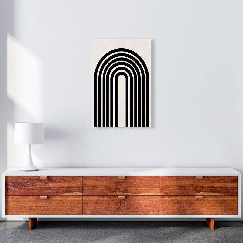 Black rainbow Art Print by Pixy Paper A2 Canvas