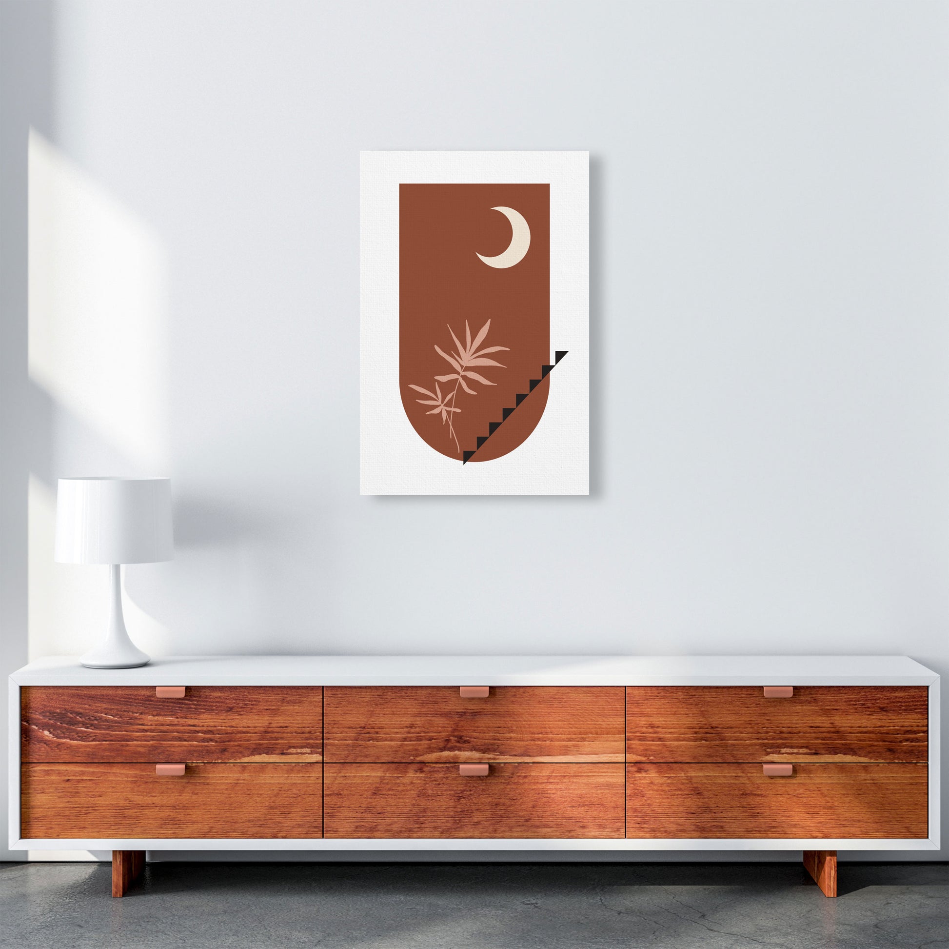 Autumn Willow abstract Art Print by Pixy Paper A2 Canvas