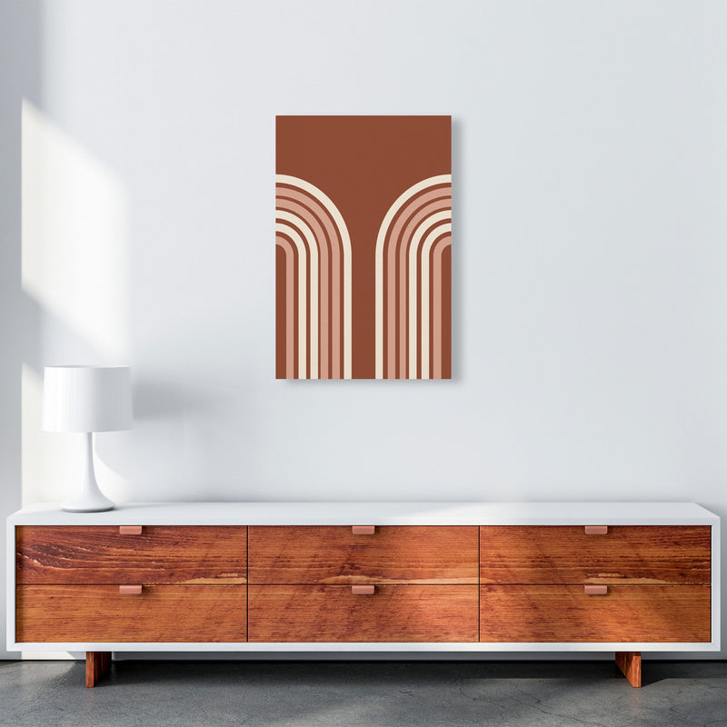 Autumn Double Rainbow abstract Art Print by Pixy Paper A2 Canvas