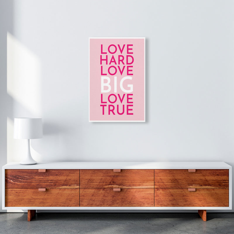 Love Hard Art Print by Pixy Paper A2 Canvas