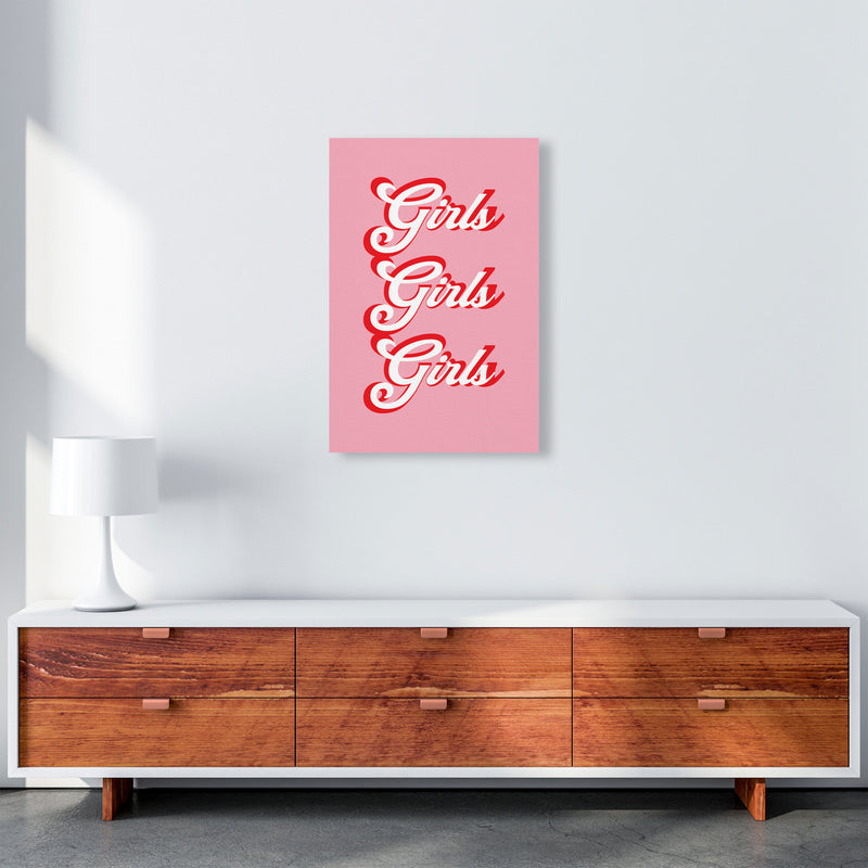 Girls Girls Girls Art Print by Pixy Paper A2 Canvas