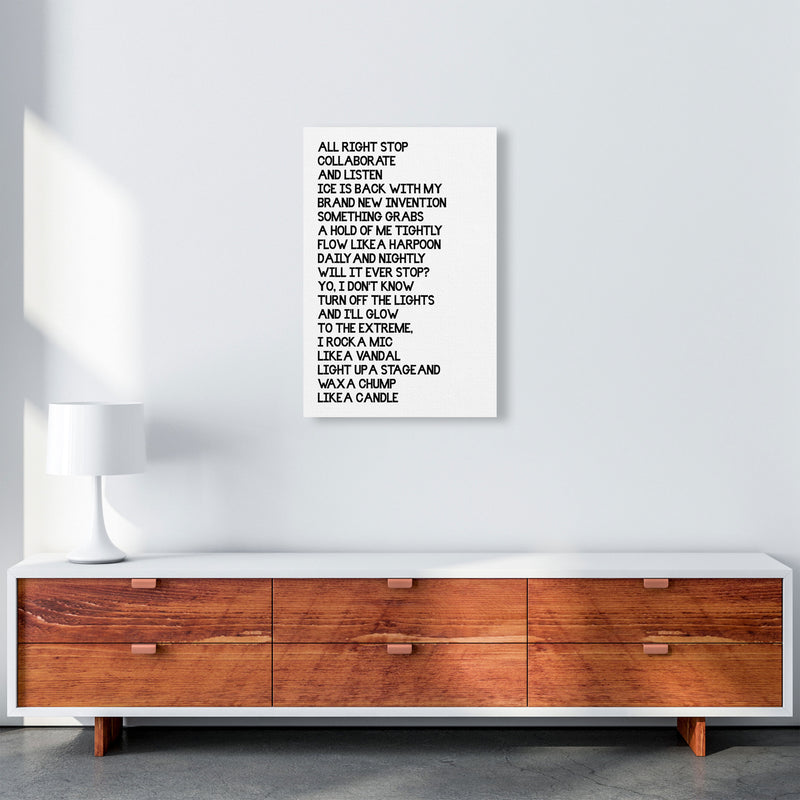 Ice Ice Baby Art Print by Pixy Paper A2 Canvas