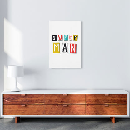 Super man Art Print by Pixy Paper A2 Canvas