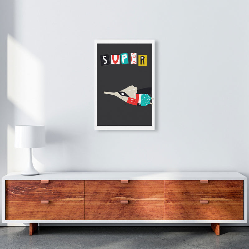 Super elephant Art Print by Pixy Paper A2 Canvas