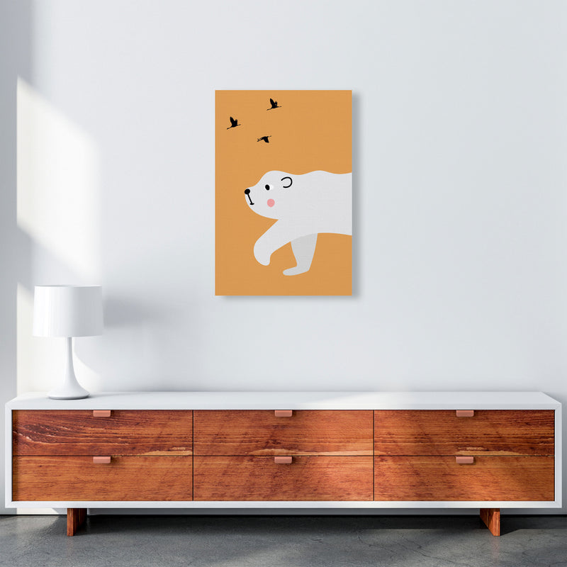 Polar bear Neutral kids Art Print by Pixy Paper A2 Canvas