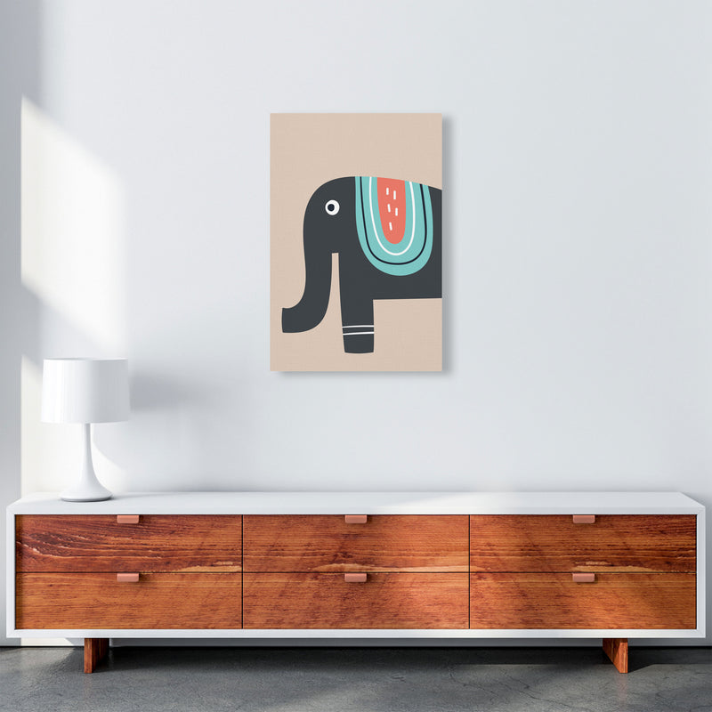Elephant Neutral kids Art Print by Pixy Paper A2 Canvas
