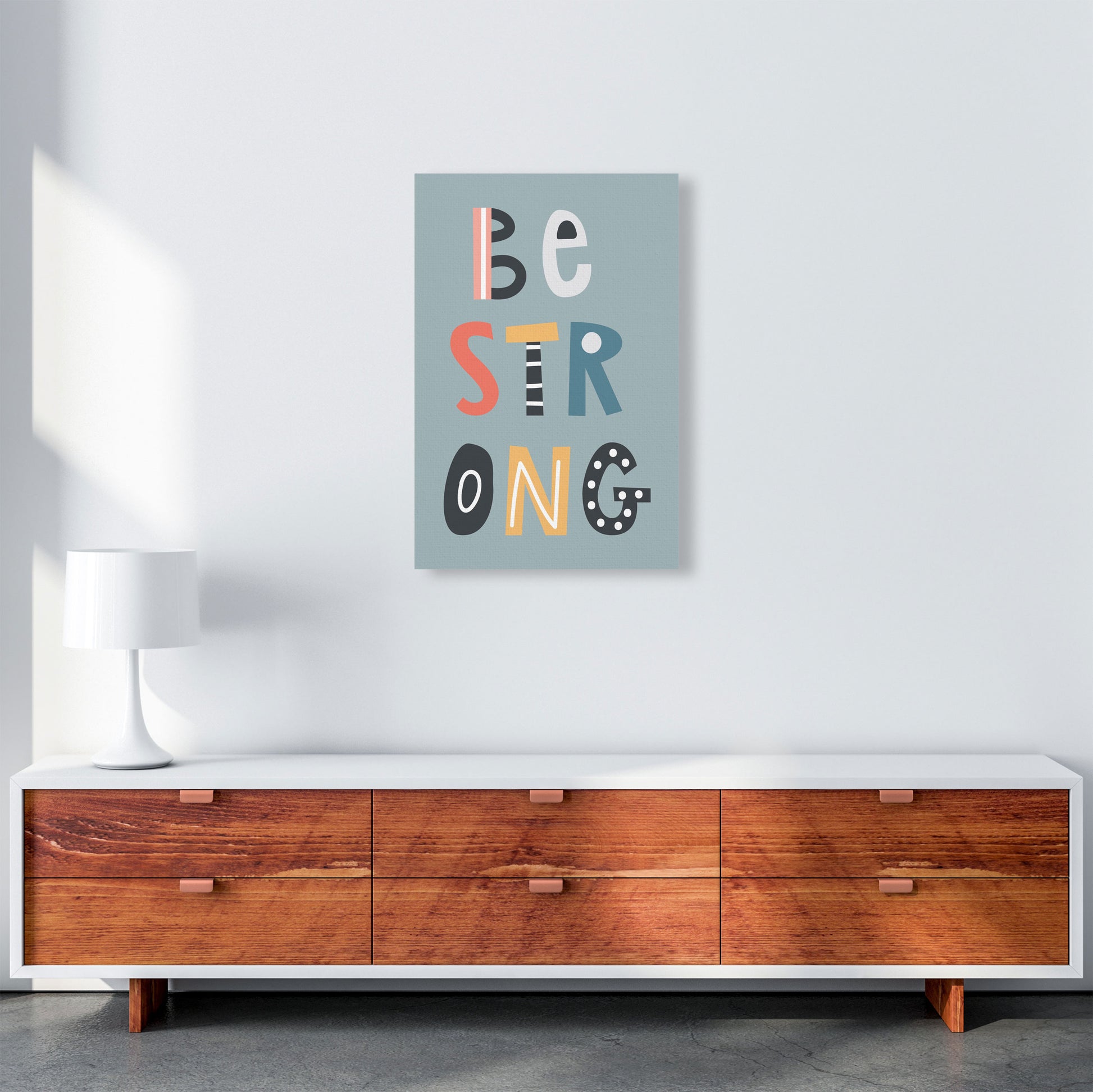 Be strong Neutral kids Art Print by Pixy Paper A2 Canvas