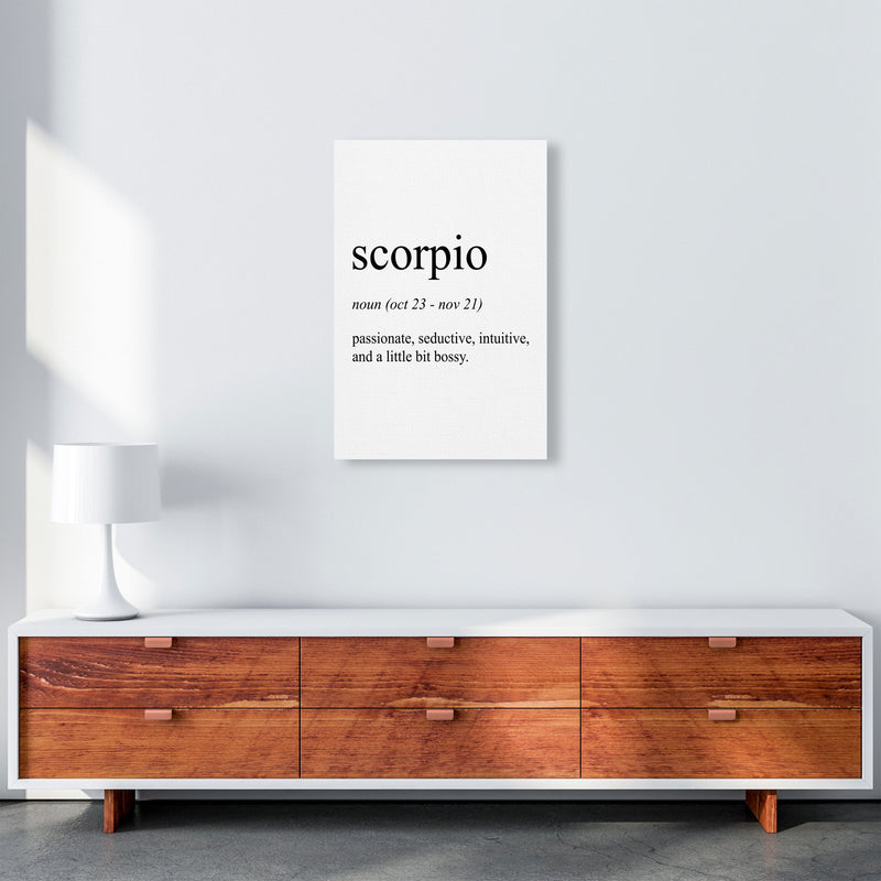 Scorpio Definition Art Print by Pixy Paper A2 Canvas