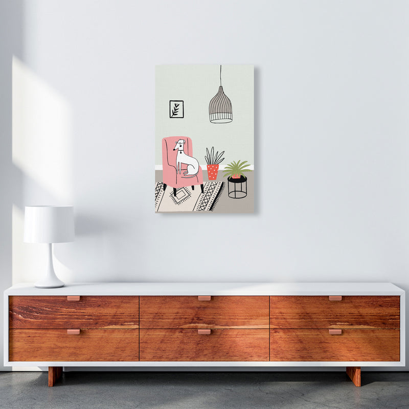 Posh Dog Art Print by Pixy Paper A2 Canvas