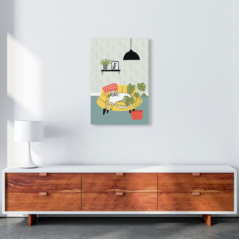 It's A Cat Life Art Print by Pixy Paper A2 Canvas