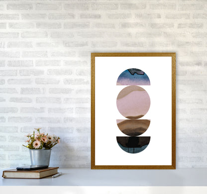 Abstract Circles White Background Modern Print A2 Print Only