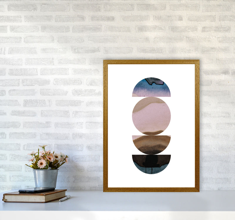 Abstract Circles White Background Modern Print A2 Print Only