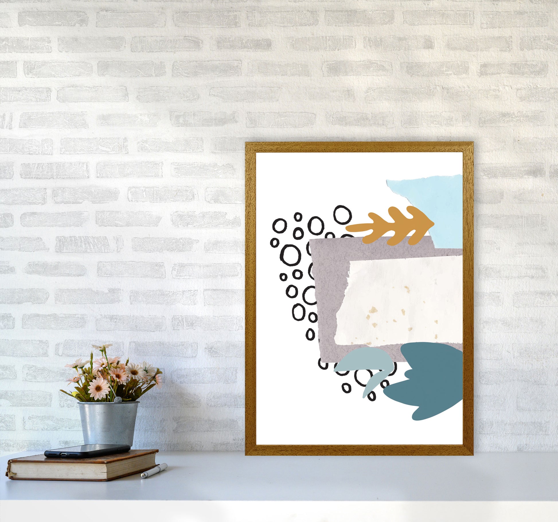 Reef Shapes Abstract 2 Modern Print A2 Print Only