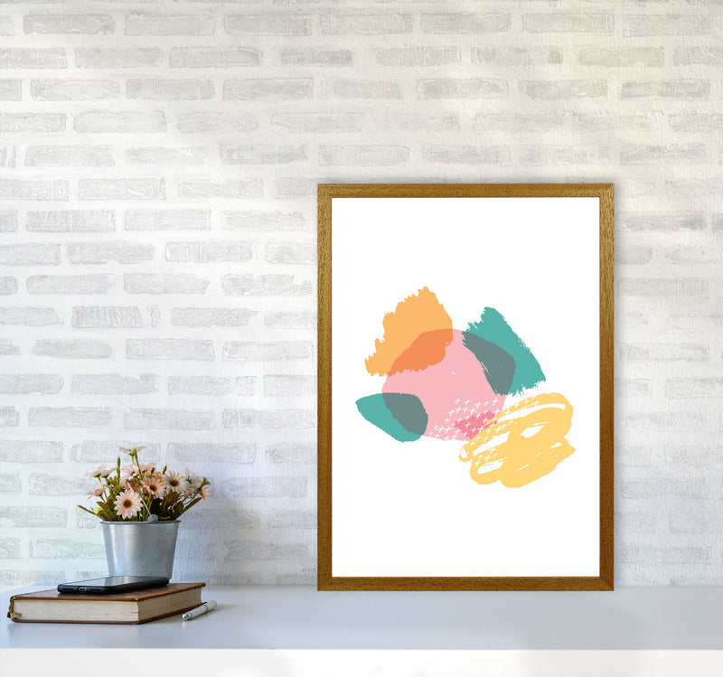 Pink And Teal Mismatch Abstract Modern Print A2 Print Only