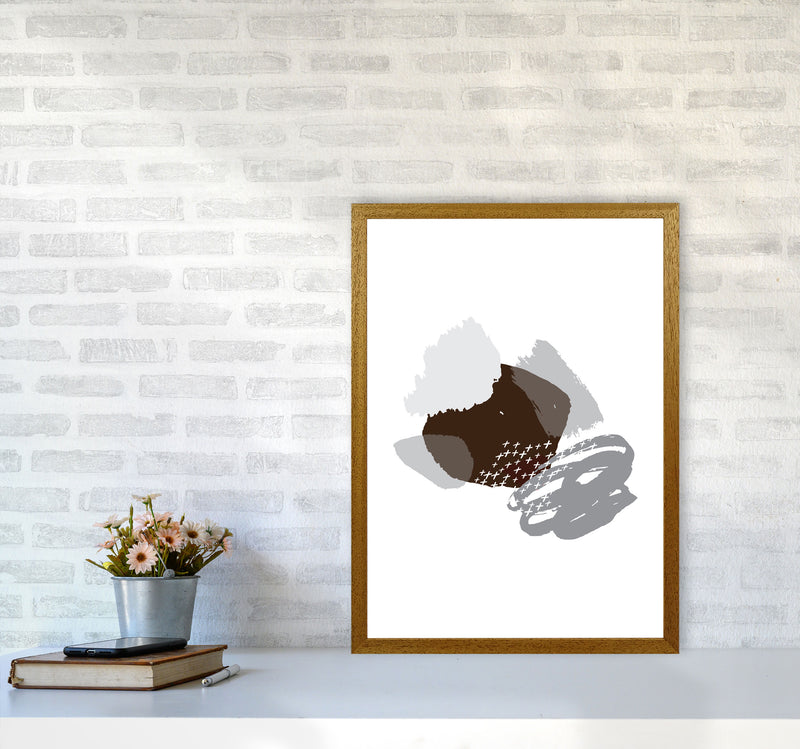 Grey And Black Mismatch Abstract Modern Print A2 Print Only