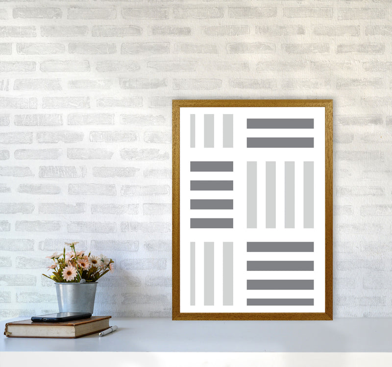 Grey Abstract Patterns 2 Modern Print A2 Print Only