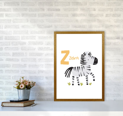 Alphabet Animals, Z Is For Zebra Framed Nursey Wall Art Print A2 Print Only