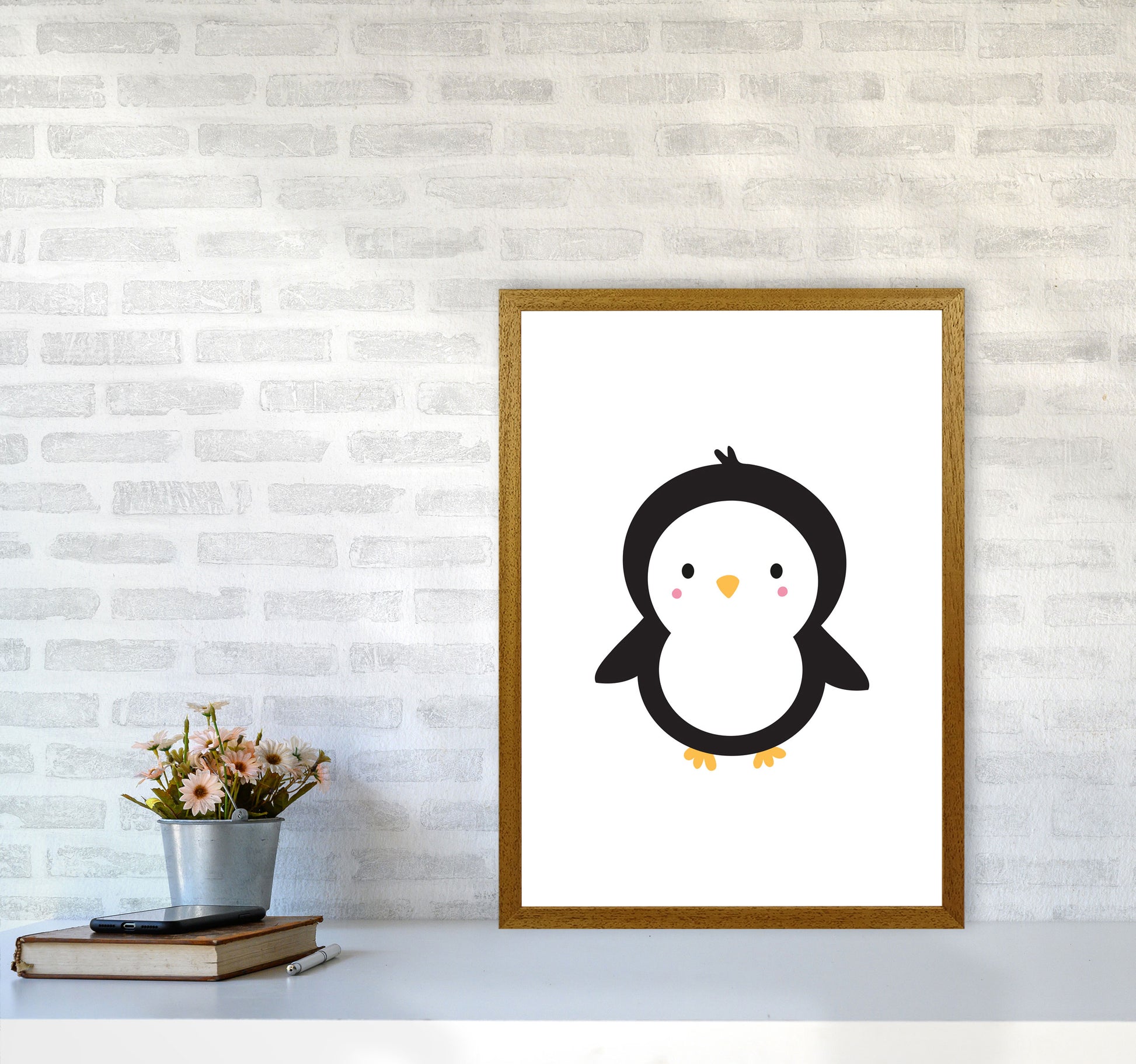 Children&#39;s Animals, Penguin Modern Print A2 Print Only