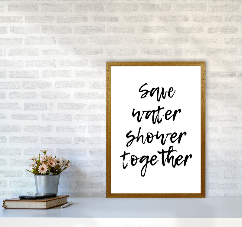 Shower Together, Bathroom Modern Print, Framed Bathroom Wall Art A2 Print Only