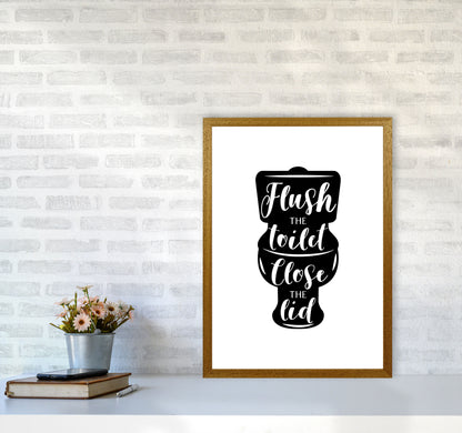Flush The Toilet, Bathroom Modern Print, Framed Bathroom Wall Art A2 Print Only