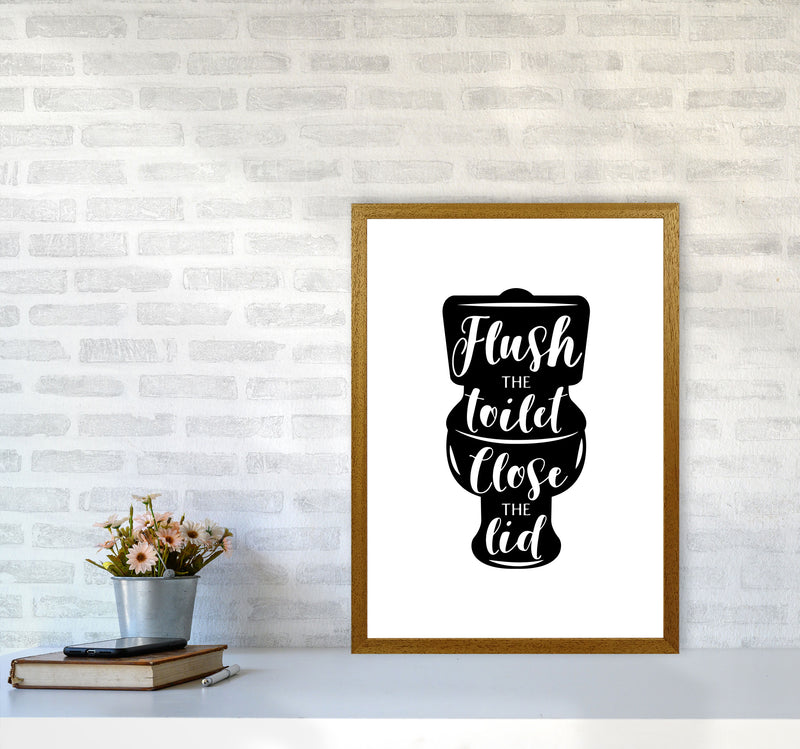 Flush The Toilet, Bathroom Modern Print, Framed Bathroom Wall Art A2 Print Only