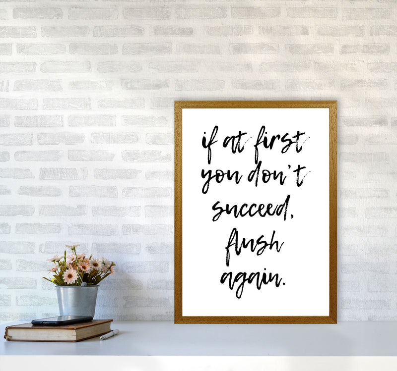 Flush Again, Bathroom Modern Print, Framed Bathroom Wall Art A2 Print Only
